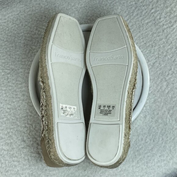 Franco Sarto Flat Shoes Womens Size 9W Tan Slip On Fabric Upper Snakeskin - Picture 7 of 9